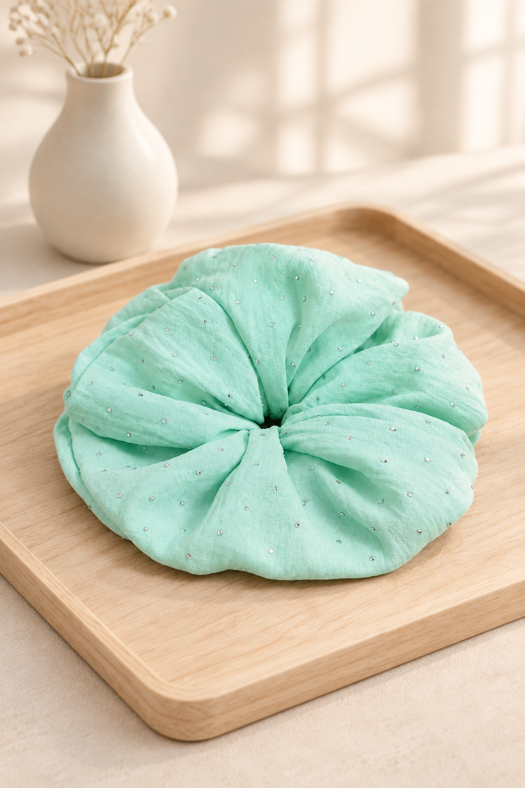 Minty Cloud Scrunchie